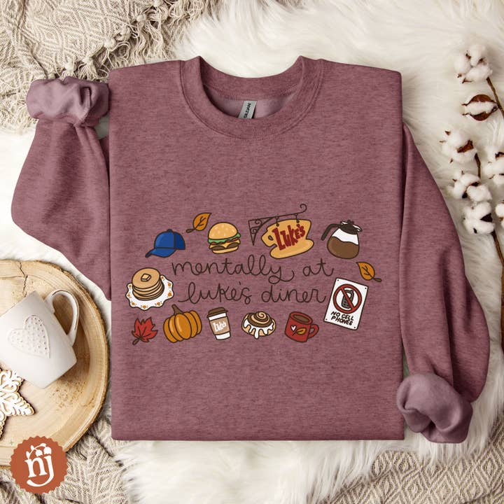 Nearly June Design Co - Wholesale Sweatshirt - Unisex - Gilmore Girls Mentally at Luke's Diner Sweatshirt 9