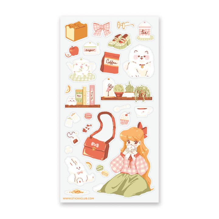 Tea Time Delight Sticker Sheet for wholesale by STICKII