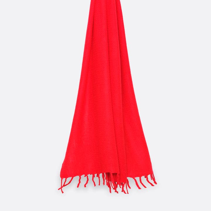 Cashmere stole - alma red for wholesale by Petrusse Paris