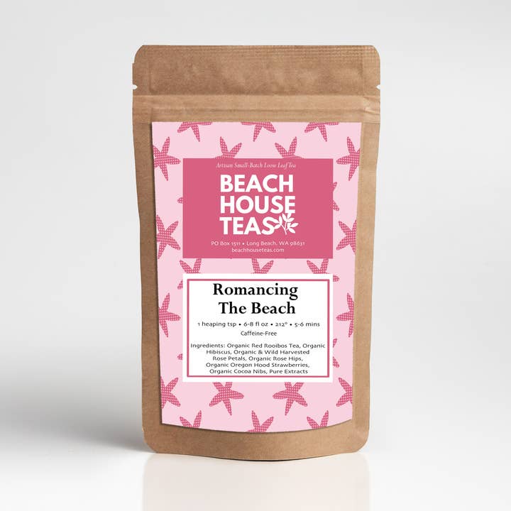 Romancing the Beach Artisan Loose Leaf Tea for wholesale by Beach House Teas