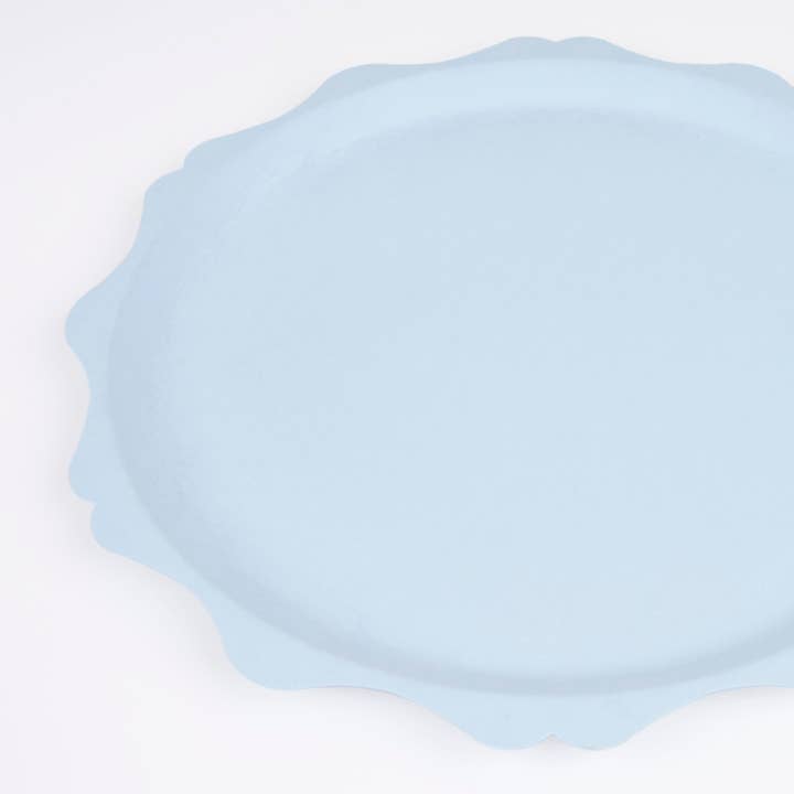 Meri Meri – wholesale Disposable plate – Blue Decorative Edge Compostable Dinner Plates2