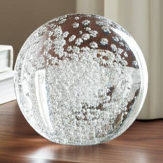 Sagebrook Home - Wholesale Decorative Tabletop Object - Clear 4 in. Glass Crystal Ball Decorative Orb0