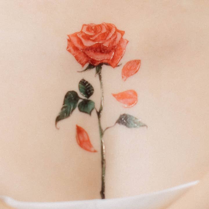 PAPERSELF - Vendita all'ingrosso Tatuaggi temporanei - Adesivi temporanei tatuaggio rosa inglese0