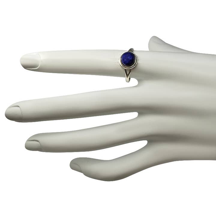 Amberman - Wholesale Single Stone/Solitaire Ring - Lapis Sterling Silver Ring