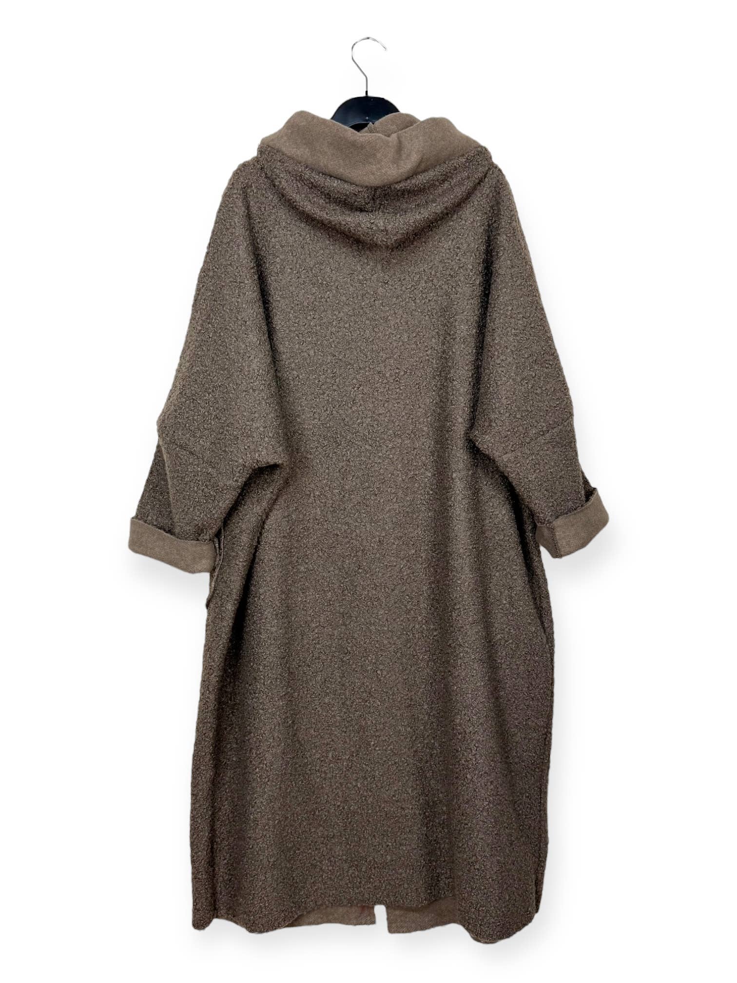 Lucky Nana - Wholesale Coat - Women's - AH 22158 - Long Coat in Bouclé Fabric5