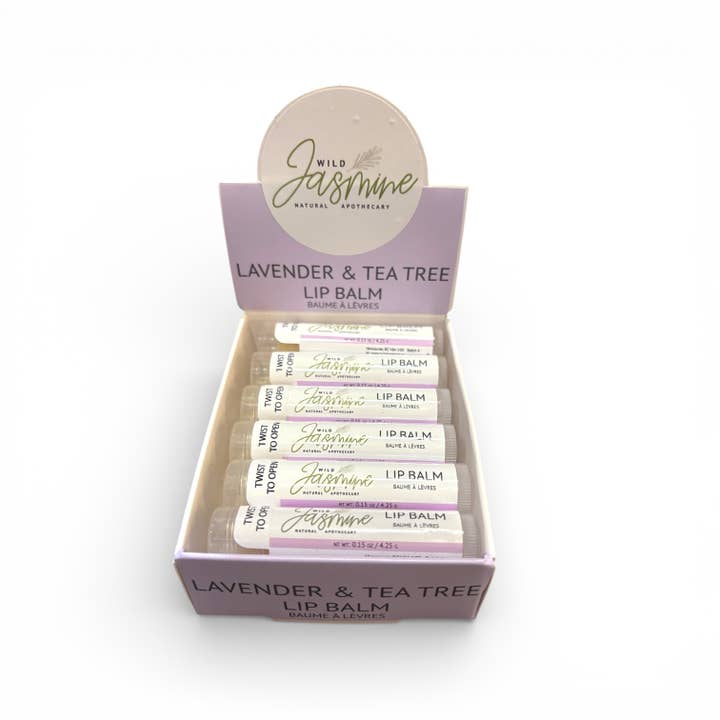Beeswax Lip Balm for wholesale by Wild Jasmine Natural Apothecary