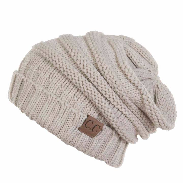Hana - Wholesale Beanie - Women's - C.C Oversize Slouchy Knitted Beanie