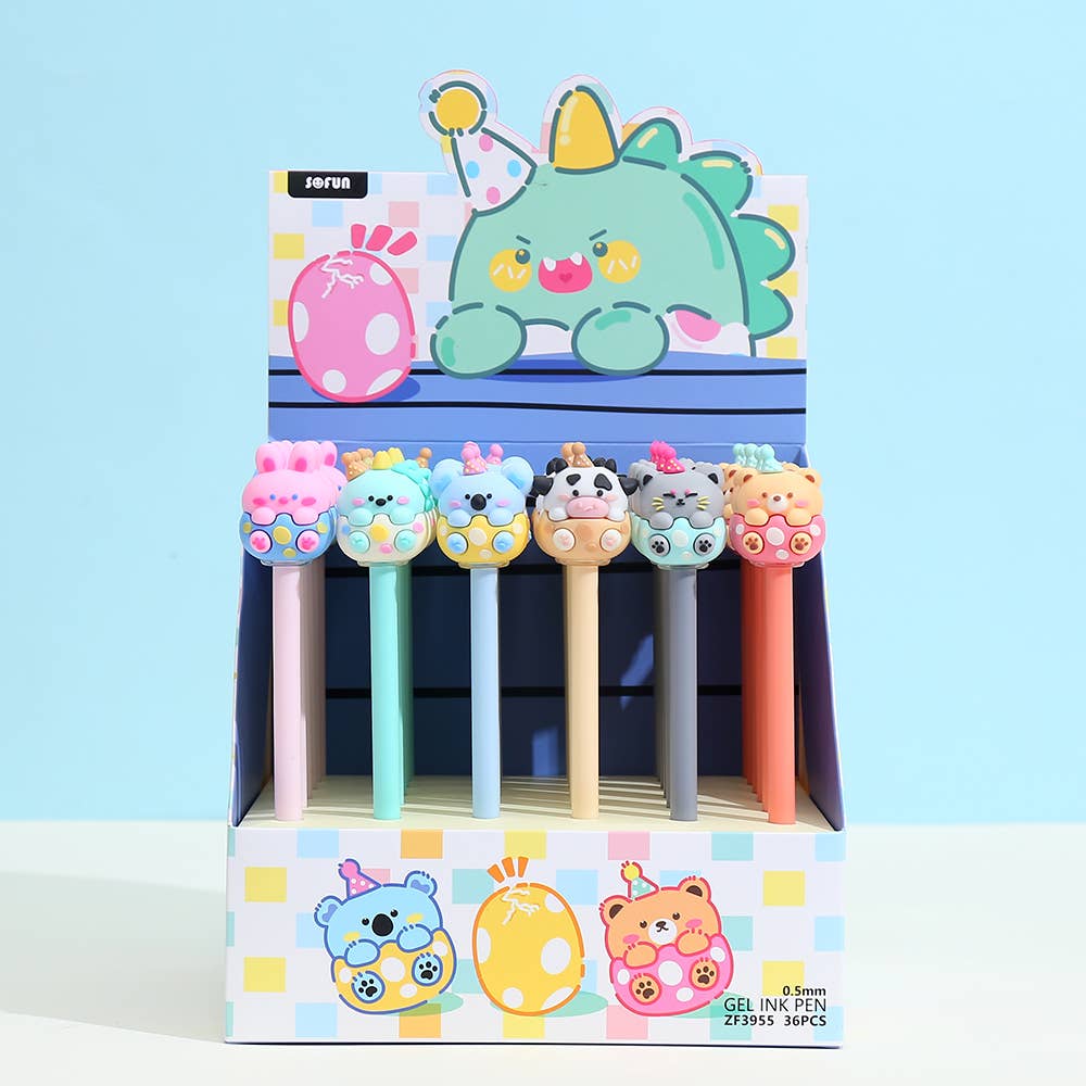 BCmini - Wholesale Pen - 22668 Birthday Animals Gel Pen-361