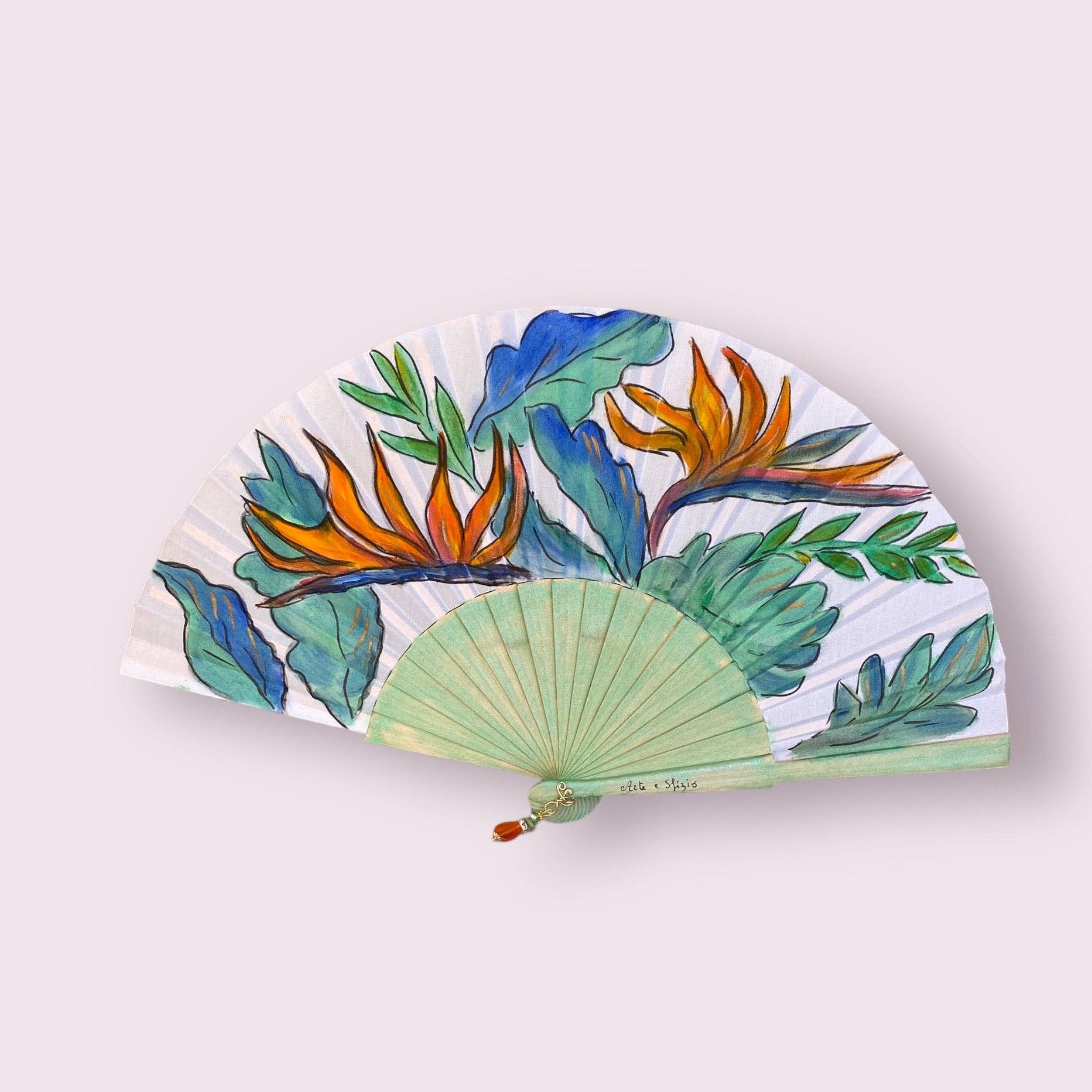 Arte e sfizio - Wholesale Handheld Folding Fan - painted flower fans15
