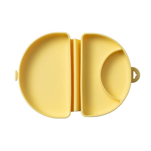 Silifold: Compact Children's Portable Plate - Custard for wholesale by Miniware