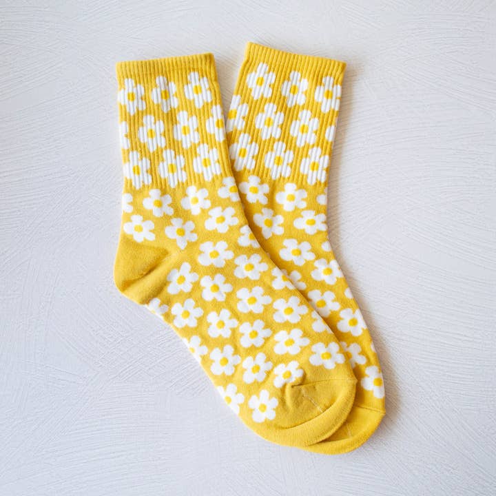 Tiepology - Wholesale Socks - Women's - Full of Daisy Casual Socks6