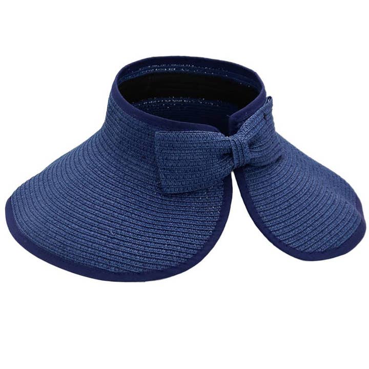 Assorted Pack And Go Paper Straw Wide Roll-up Sun Hat for wholesale on Faire14