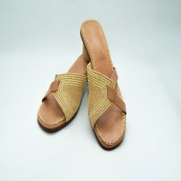 Steraraffia - Wholesale Sandals - Women's - Tiniri Women’s Raffia & Leather Sandals – Handmade1