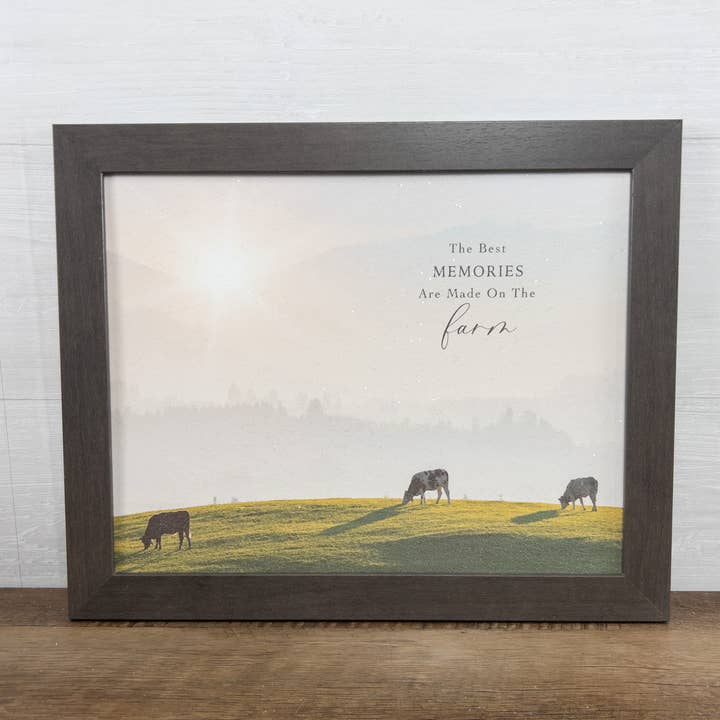 The Best Memories Are Made On The Farm Cows Cattle Art Sign for wholesale by Summer Snow Art