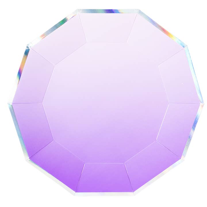 Fiesta Everyday Large Foil Paper Plate - Purple for wholesale by Casa Fiesta