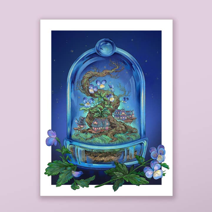Nimasprout - Wholesale Art Print - Viola Terrarium - Fine Art Print0
