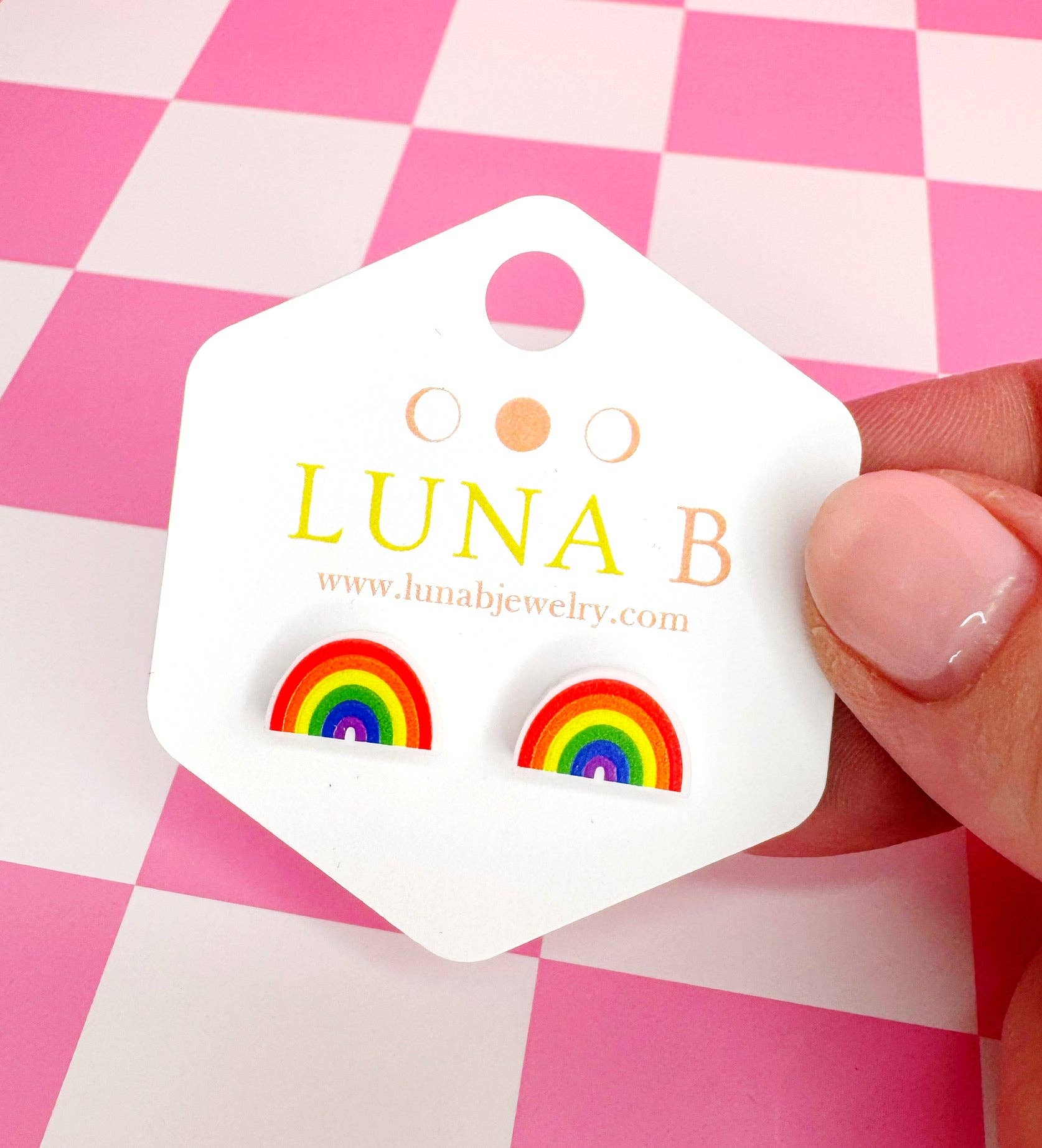 Luna B Jewelry – wholesale Stud/post earrings – Rainbow Pride Stud Earrings1