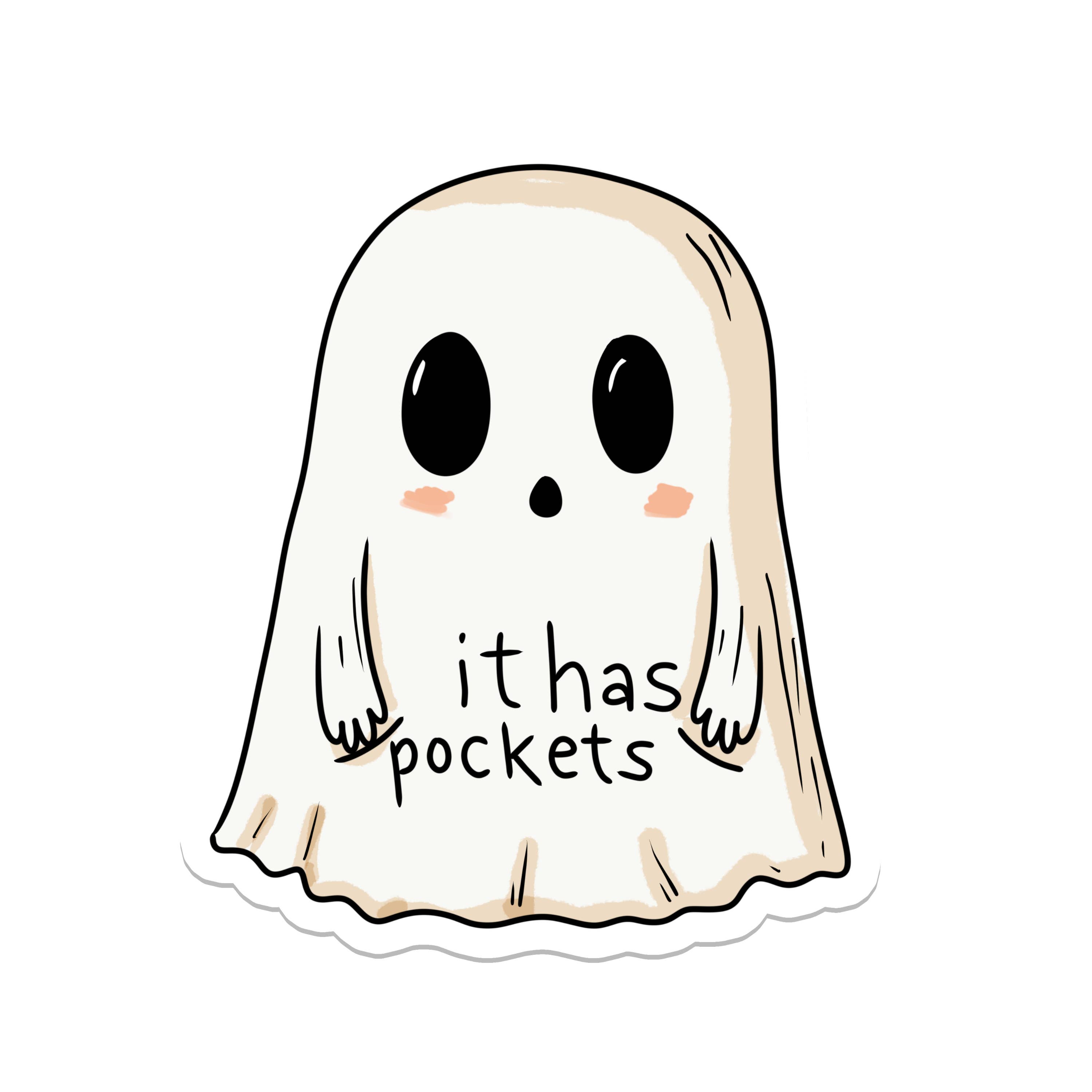 Rebel and Siren Stickers - Wholesale Sticker - It Has Pockets Ghost | Funny | Waterproof Sticker | 3"