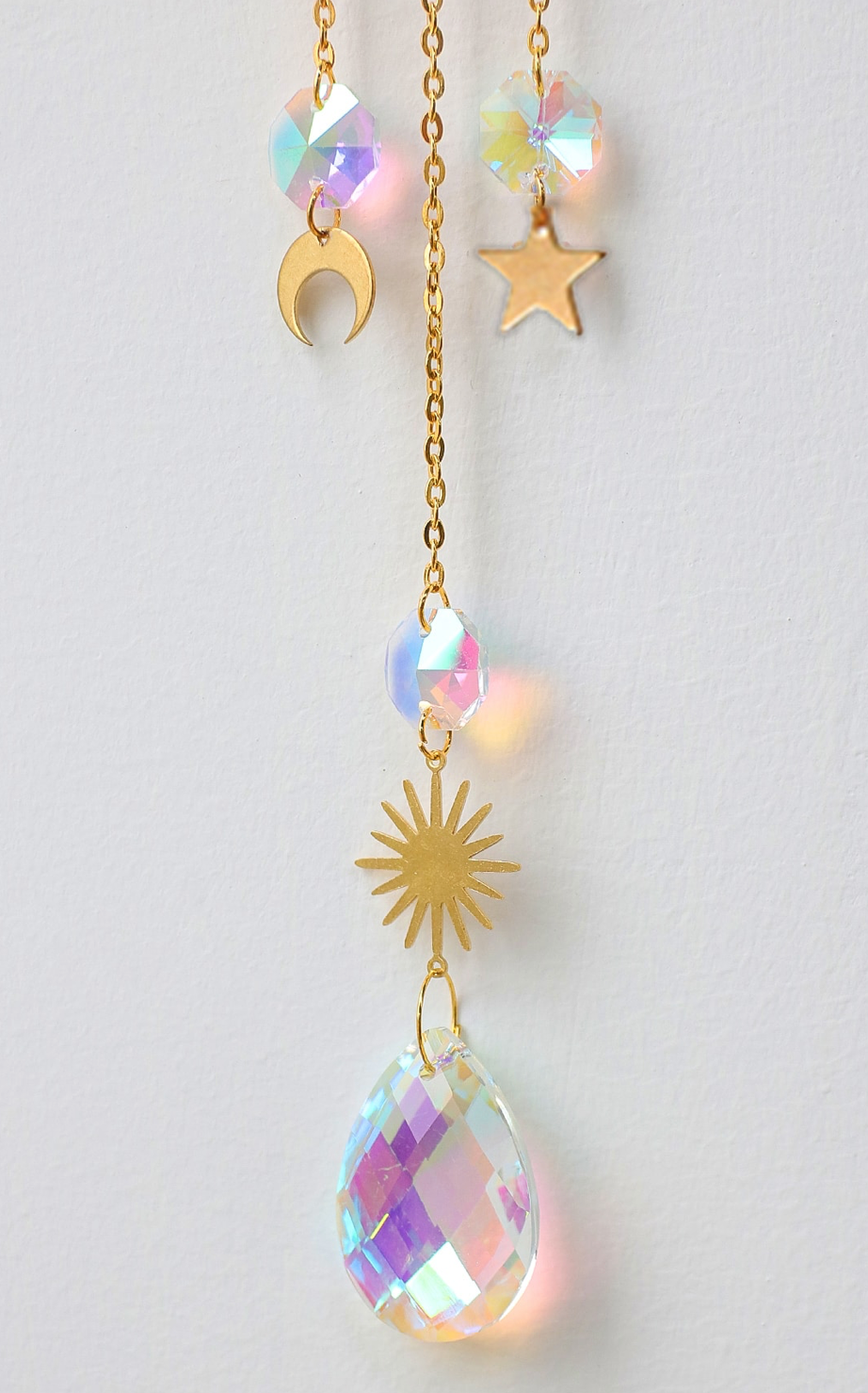 Liv Rocks - Wholesale Suncatcher - Whimsical Crystal Rainbow Maker | Gold Suncatcher2