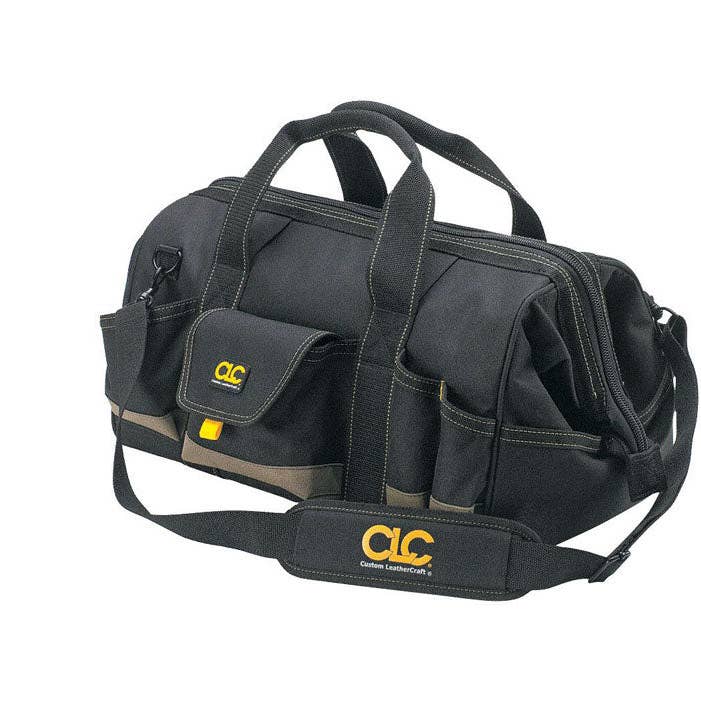 Everyday Supply Co - Wholesale Tool Set - CLC 11"x12" Polyester Tool Bag, 25 Pockets, Black/Tan0