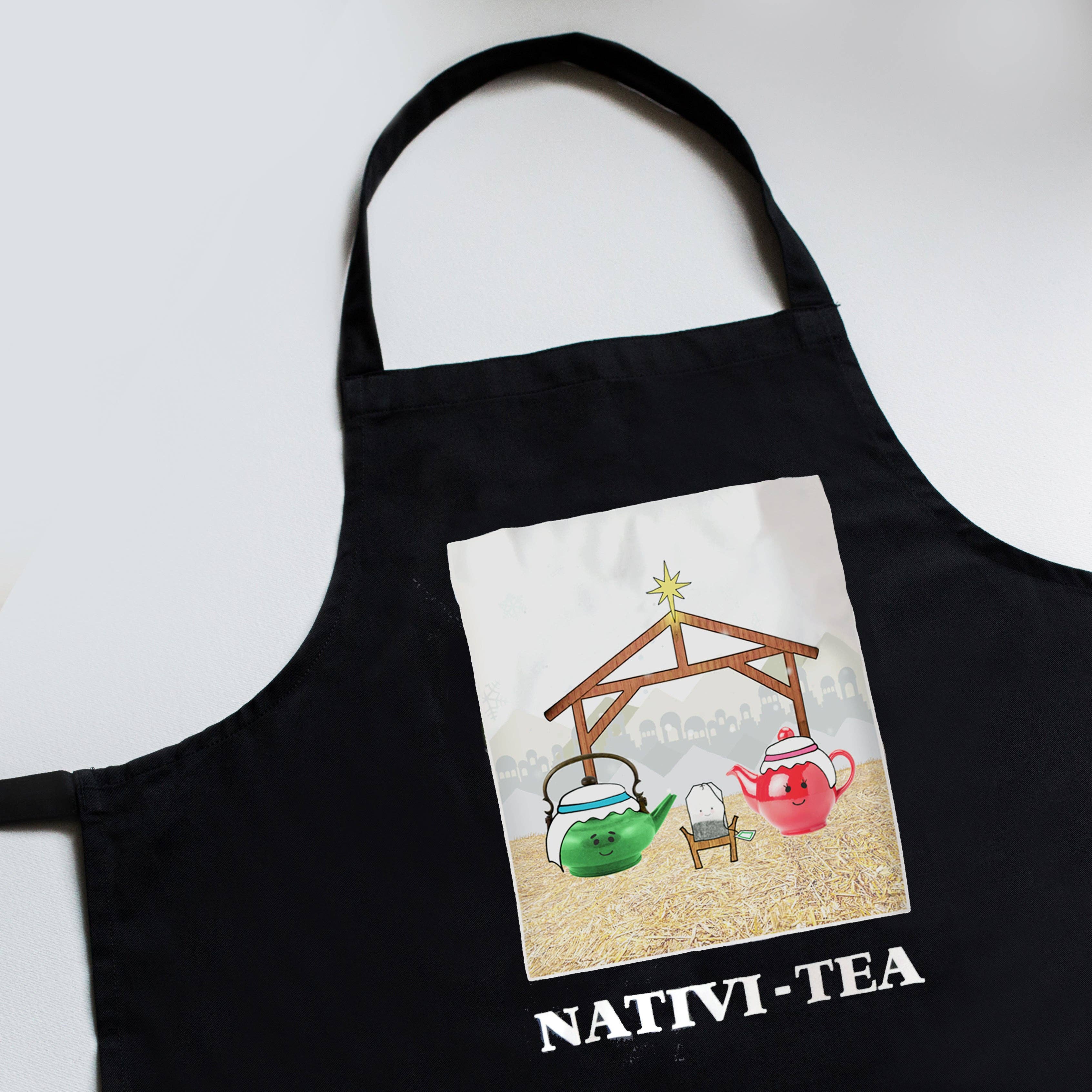 Of Life & Lemons - Wholesale Apron - 'NatviTEA' Funny Christmas Apron1