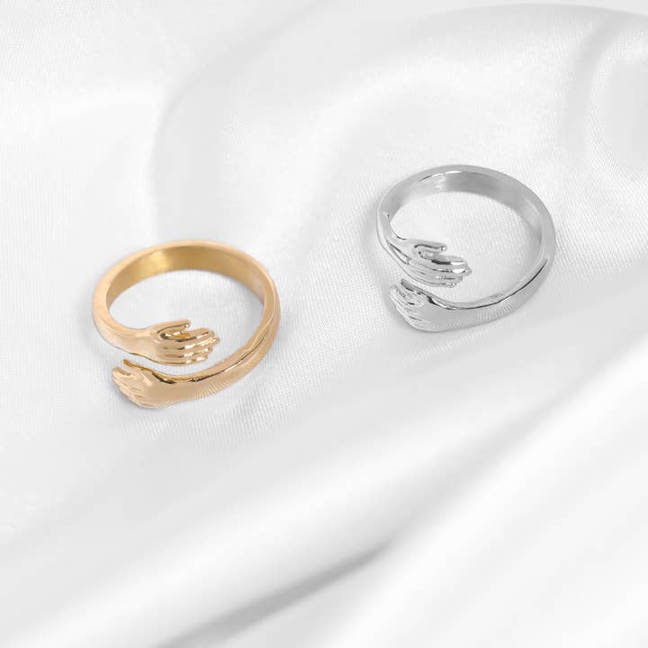 WJW - Wholesale Band/Stacked Ring - 18K Gold Hug Ring