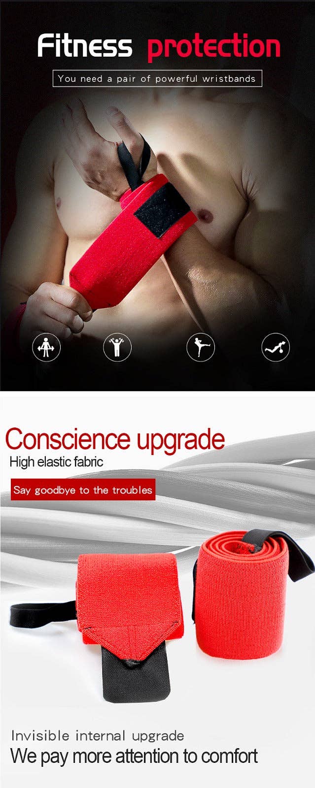 VIGOR - Venta al por mayor Material de fitness - Muñequeras de calidad perfecta, correas de levantamiento de pesas, tren cruzado6
