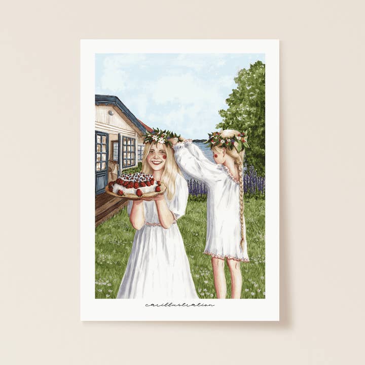 Carillustration - Wholesale Art Print - Print "Midsommar"
