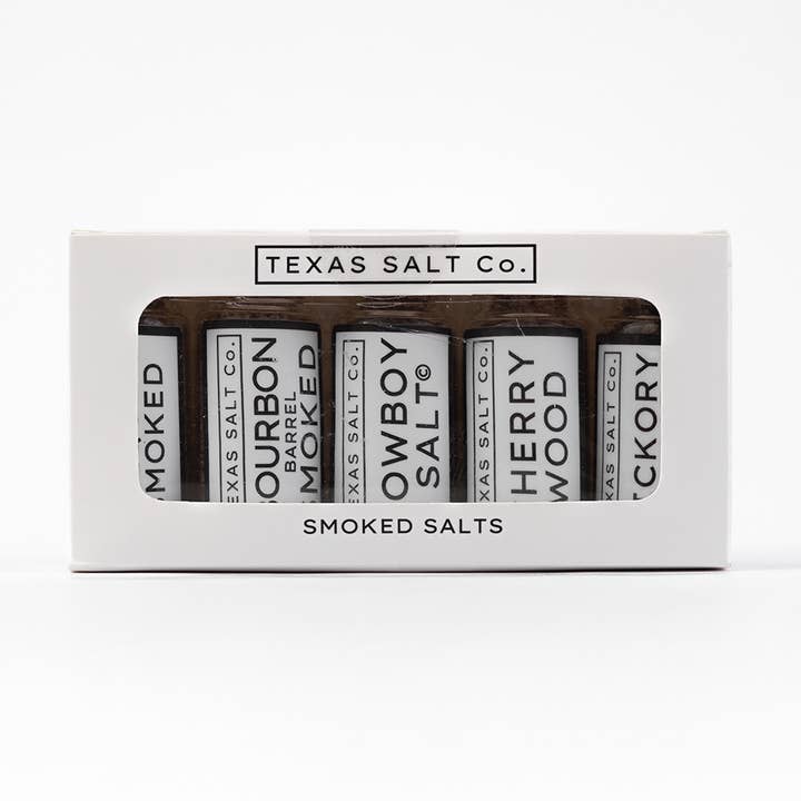 Rökt saltsprovuppsättning för wholesale av Texas Salt Co