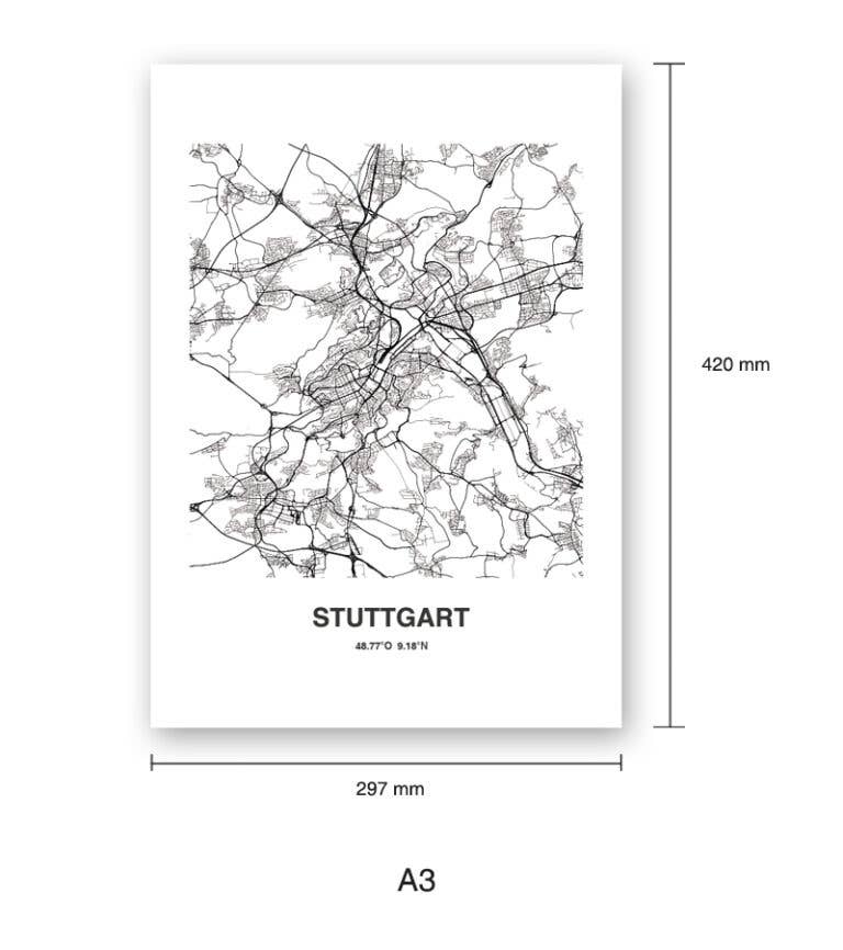 Stadtliebe® - Wholesale Art Print - Stadtliebe® | Stuttgart - card art print DIN A30