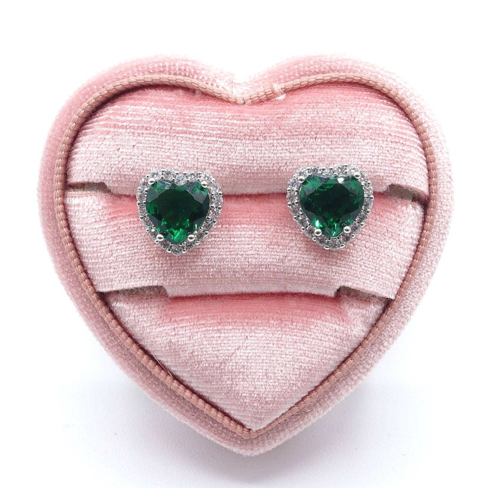 Daemon srls - Wholesale Stud/Post Earrings - DIANA ~Orecchini a bottone con cubic zirconia a forma di cuore10