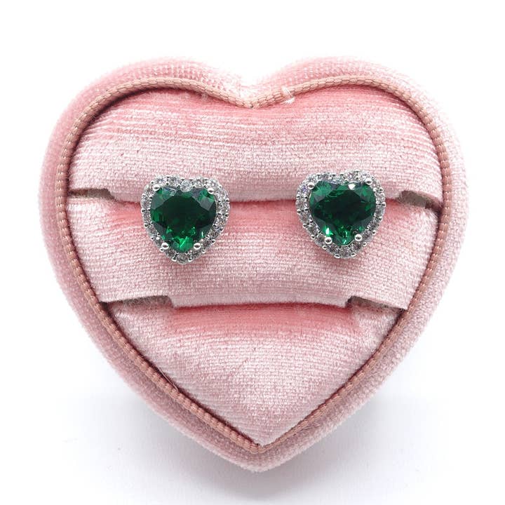 Daemon srls - Wholesale Stud/Post Earrings - DIANA ~Orecchini a bottone con cubic zirconia a forma di cuore10