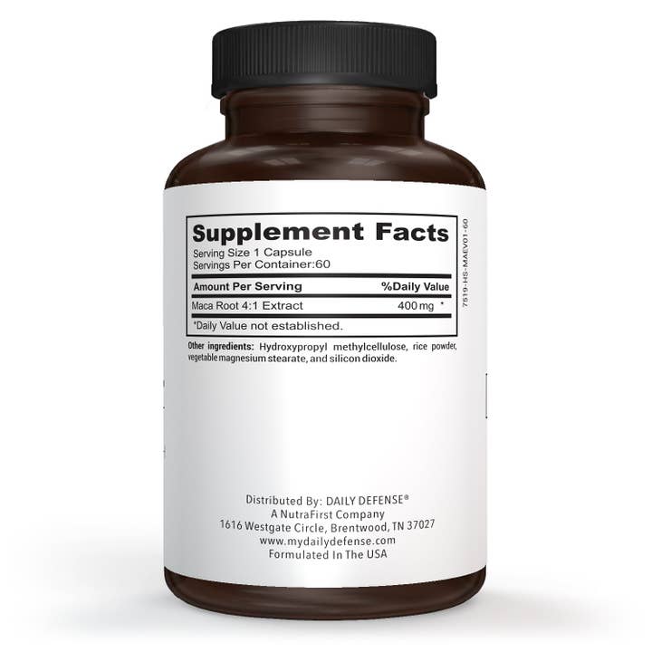Nutrafirst, Inc - Wholesale Oral Supplement/Vitamin - Maca Ultra Maca Root Supports Energy and Peak Performance