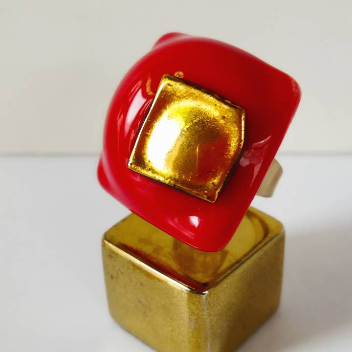 Rachel Ortiz - Wholesale Cocktail/Statement Ring - Poppy4