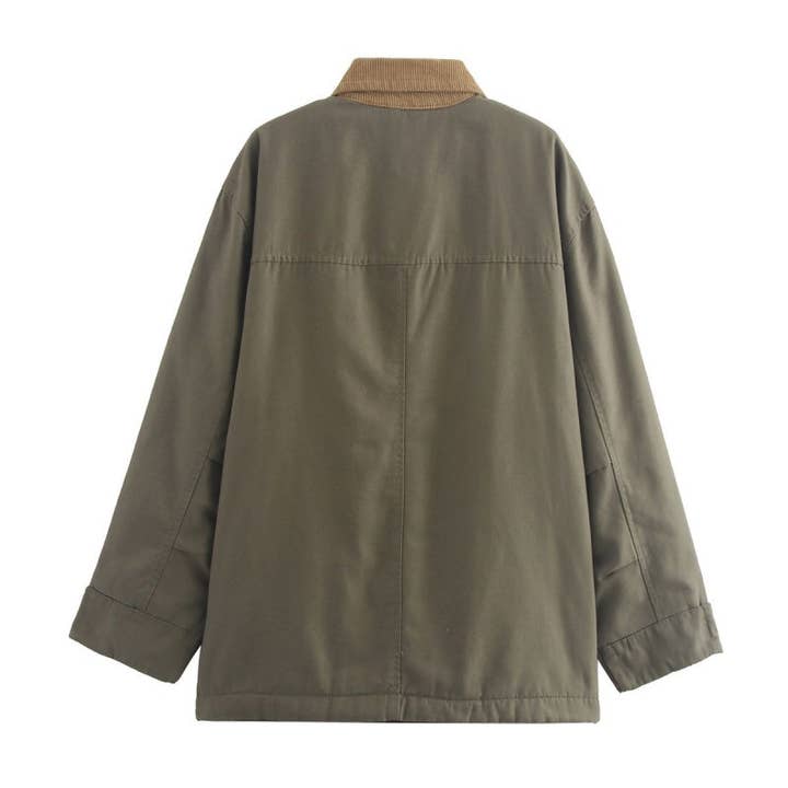 safistyle - Wholesale Jacket - Women's - Corduroy Collar Utility Jacket3