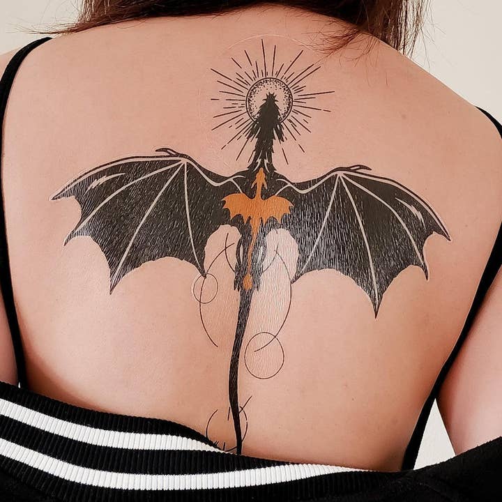 Violet Sorrengail Dragon Relic Temporary Tattoo for wholesale by The Bean Workshop