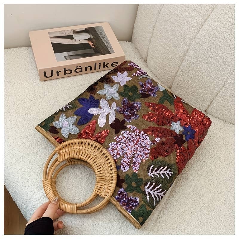 NARWEY INC – wholesale Tote bag – Women's – 1Pc High-End Glitter Straw Woven Tote Bag For Summer11