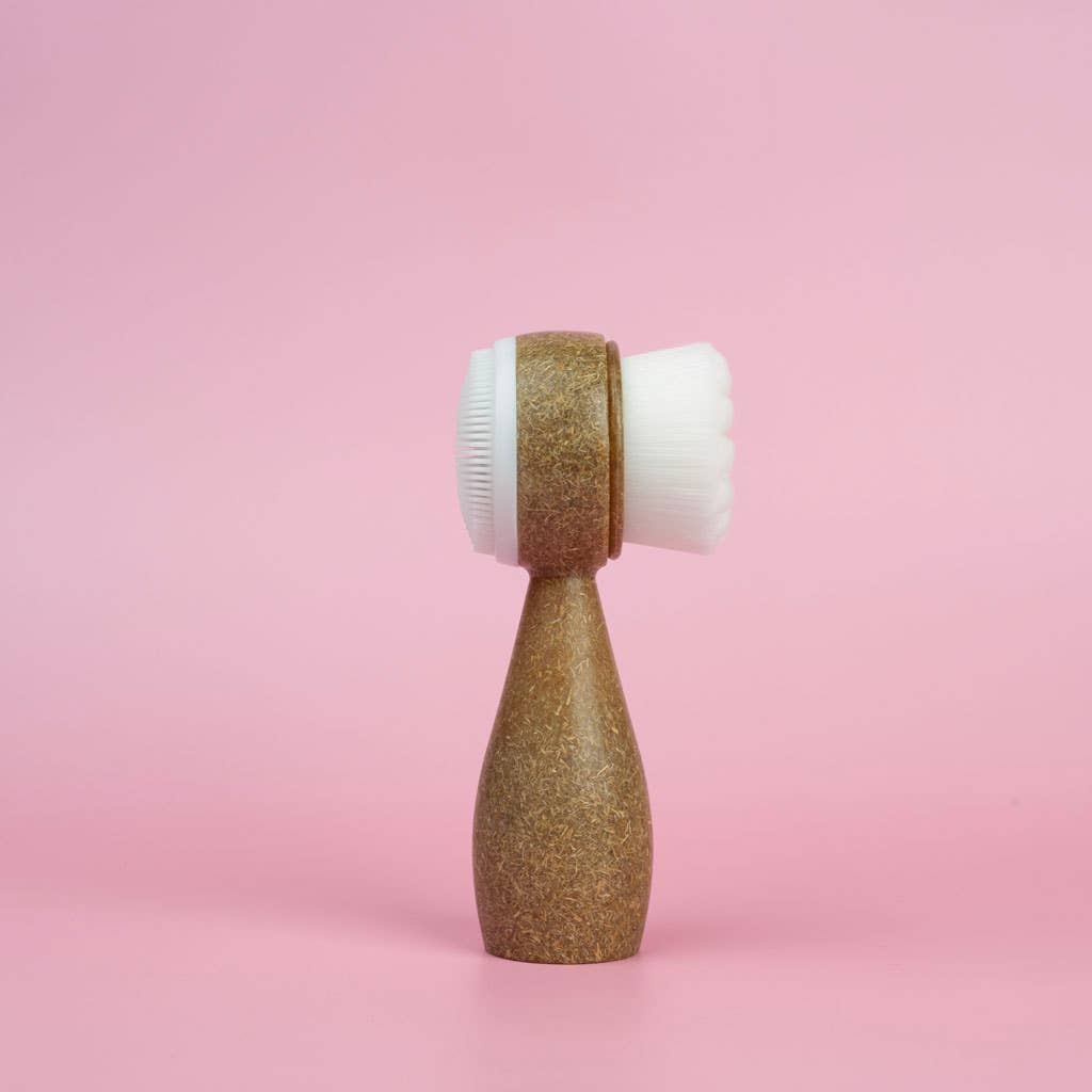 GreenWave - Wholesale Facial Cleanser - 2-Sided Soft Bristles Face Cleansing Brush "Coir"5