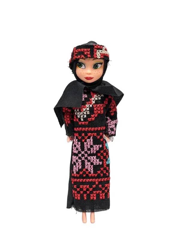 Qamar Palestinian Heritage Doll - Assorted Tatreez Design for wholesale by Palestinian Elegance
