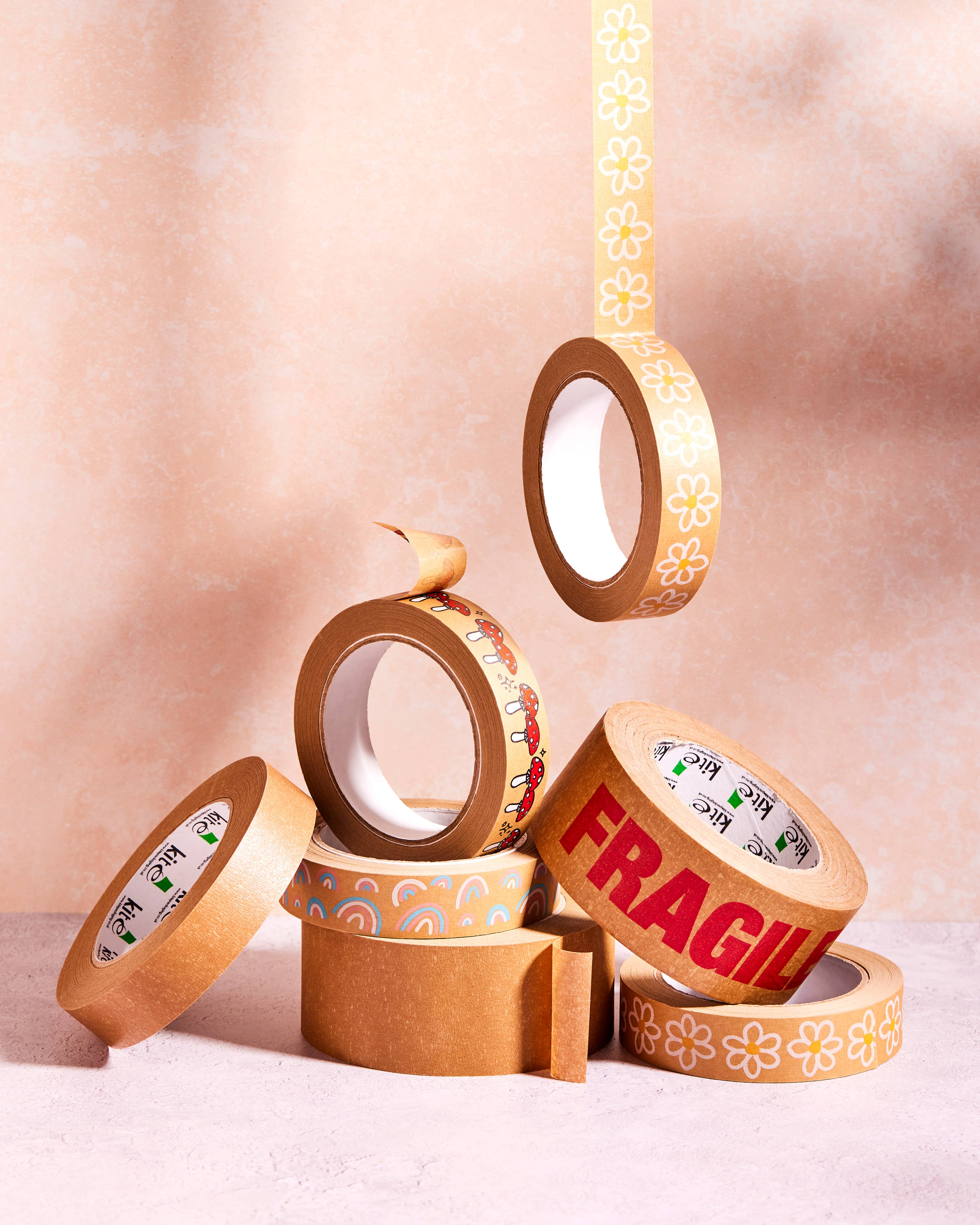 Sonder Tapes Ltd – wholesale Tape – Printed Paper Sticky Tape - Rainbow Print2