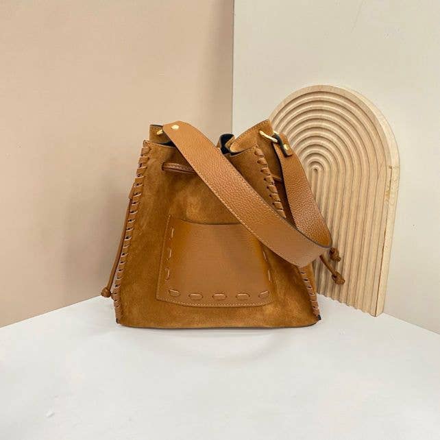 SWEET MAGIC SHOES & BAGS - Vente Sac porté épaule – femme - BOÎTE À BONBONS EN CUIR AVEC DAIM3