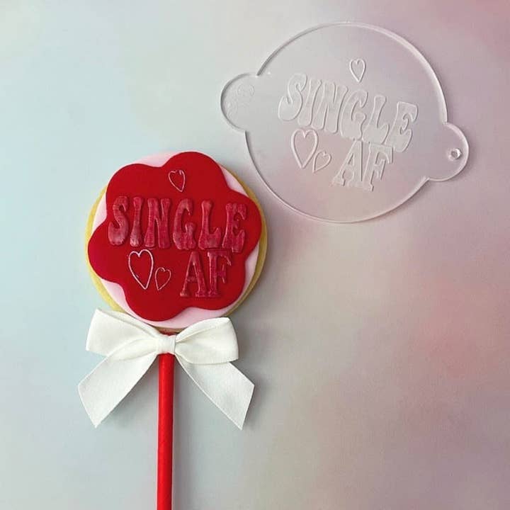 Single AF Fondant Embosser Stamp. Valentine Galentine for wholesale by Welshcrafter Design