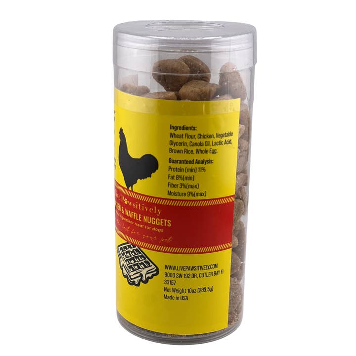 Live Pawsitive - Vente Friandises – chien - Croquettes de poulet et de gaufres, friandise pour chien à ingrédients limités