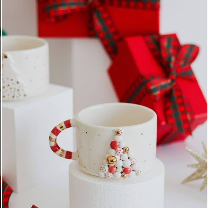 Luuma Home – wholesale Coffee mug – Pink Christmas Tree Mug0