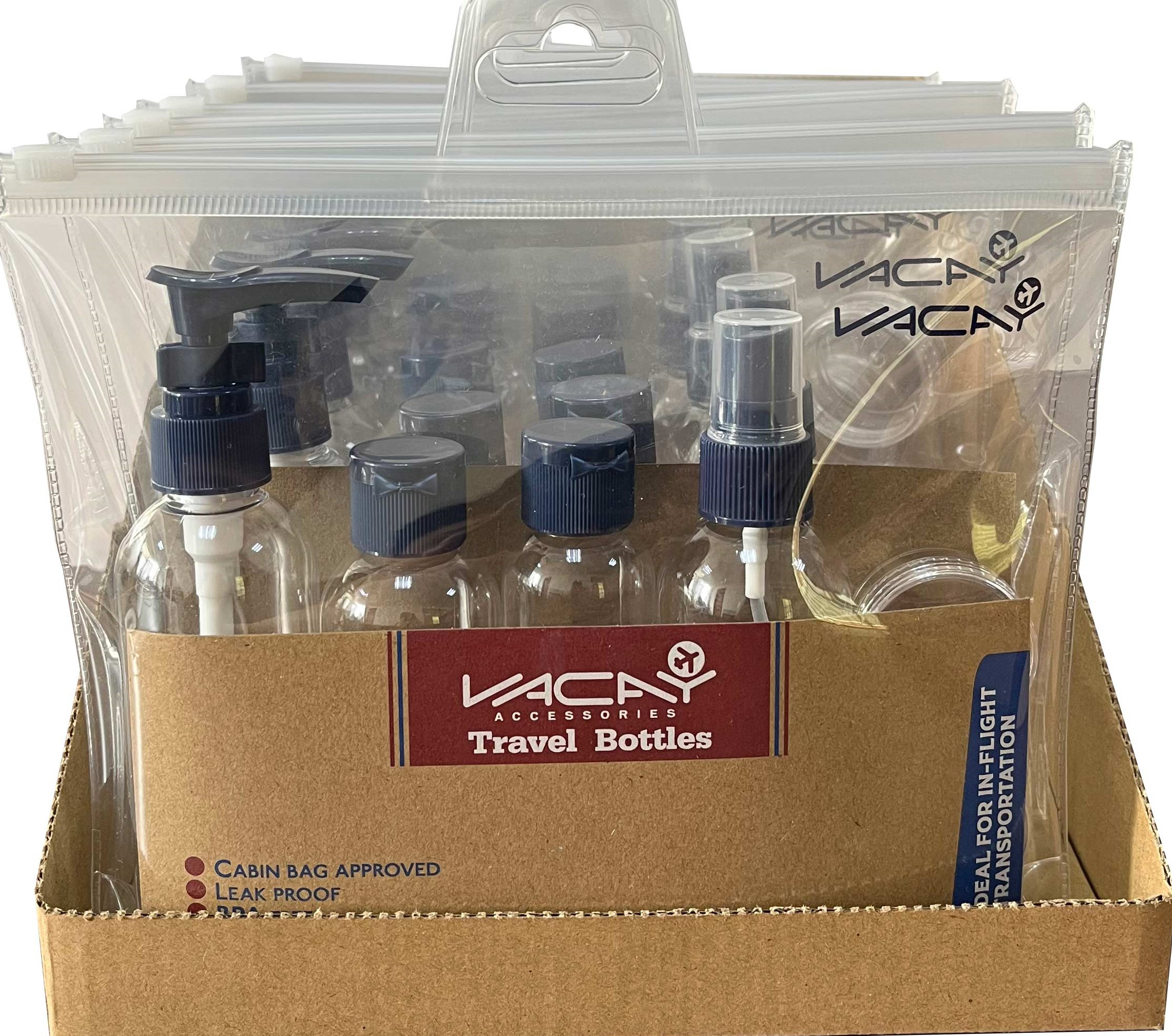 Max-Link Solutions Ltd – wholesale Travel container – VACAY Travel Bottle Set, Travel Bottles for Toiletries6