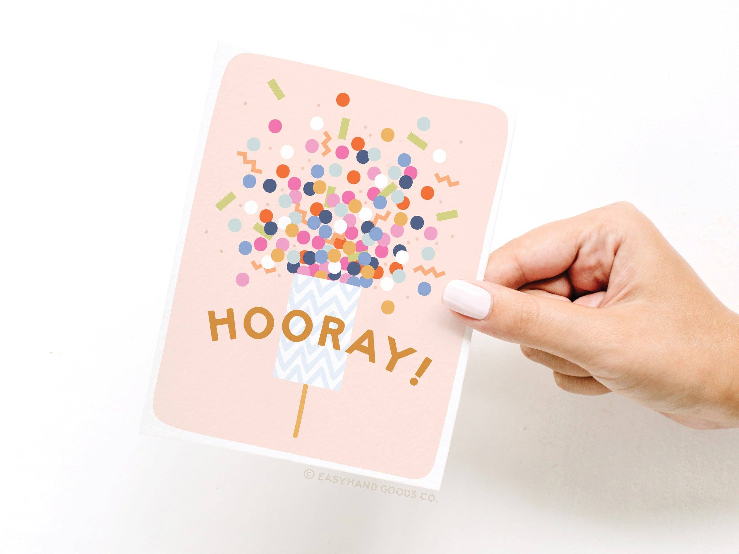 Easyhand Goods – formerly Onderkast - Wholesale Congratulations Card - Hooray Confetti Popper Greeting Card2
