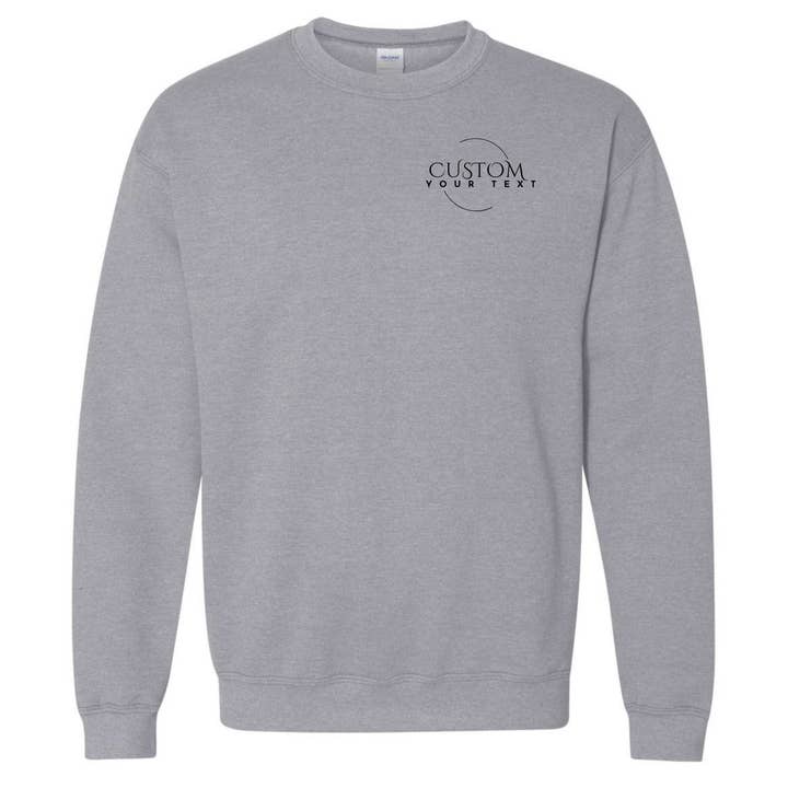 Sudadera con texto personalizado en el pecho delantero izquierdo - Gildan para venta al por mayor de Vs design shop boutique