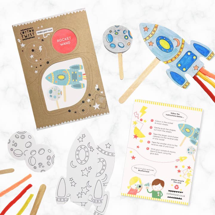 Cotton Twist - Vendita all'ingrosso Kit per lavoretti fai da te - Bambini - Crea la tua bacchetta razzo