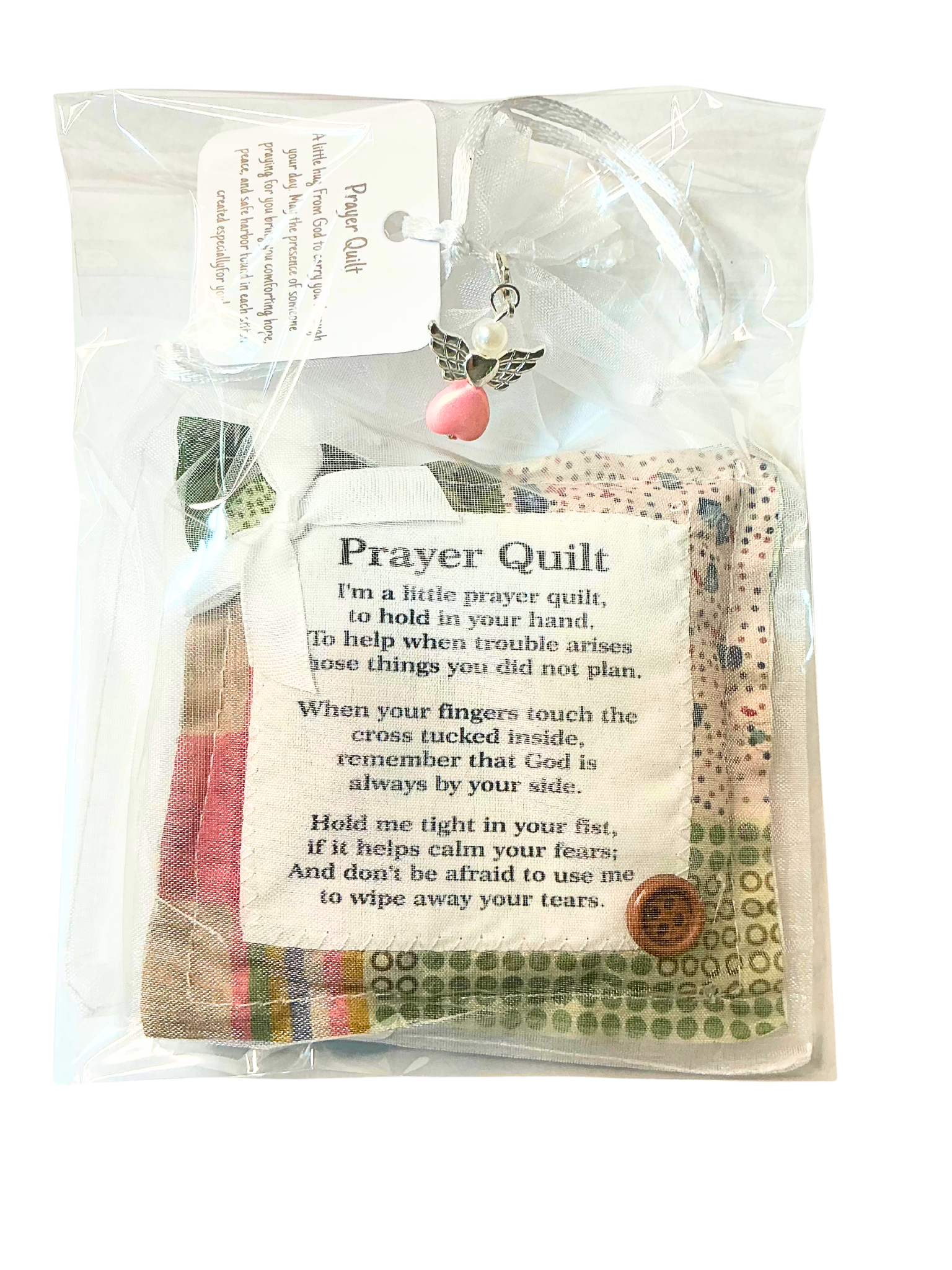 Paradise Island Gold and Silver - Wholesale Keepsake Coin/Token - Multicolor Mini Prayer Quilt – Premium Angel Charm Gift10