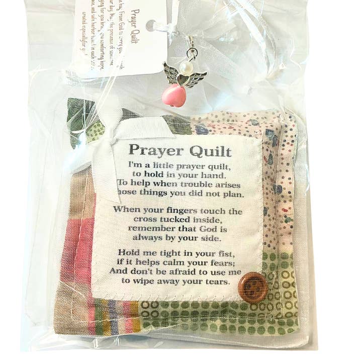 Paradise Island Gold and Silver - Wholesale Keepsake Coin/Token - Multicolor Mini Prayer Quilt – Premium Angel Charm Gift10